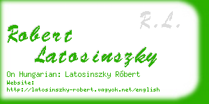 robert latosinszky business card
